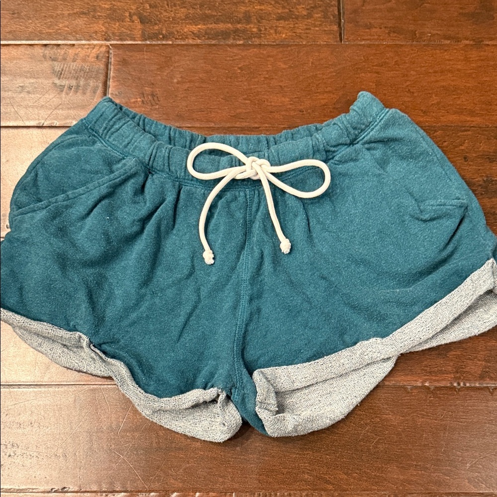 H&M Teal Drawstring Athletic Shorts
